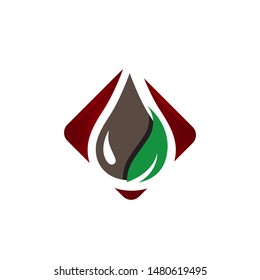eco green biofuel logo design icon vector illustrations
