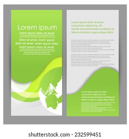 Eco green brochure design. vector