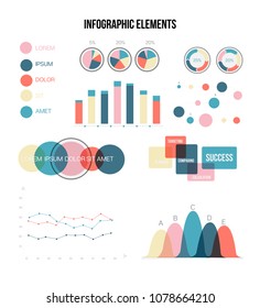 Eco Green Brown Infographic Elements, Vector Graphic Chart Collection. Circular Bar, Pie Chart, Diagram Business Template, Education, Label. Annual Concept, Communication, Data Targeting Inforgaphic