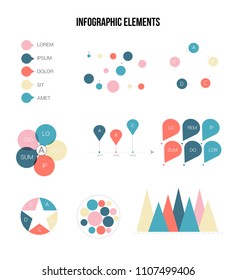 Eco Green Brown Infographic Elements, Vector Graphic Chart Collection. Circular Bar, Pie Chart, Diagram Business Development, Percent Report. Chart Graphic, Marketing Data Infographic Template.