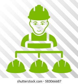 Eco Green Builder Management interface toolbar pictogram. Vector pictogram style is a flat symbol on diagonal hatch transparent background.