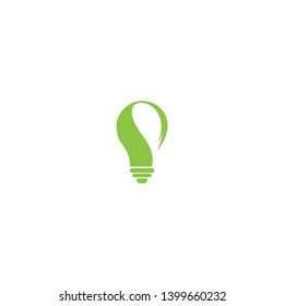 Eco green bulb electrical template design vector