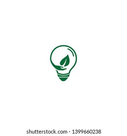 Eco green bulb electrical template design vector