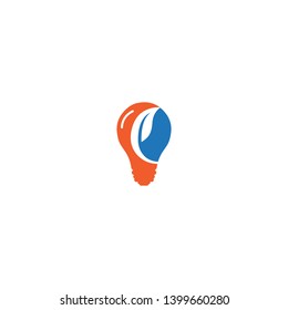 Eco green bulb electrical template design vector