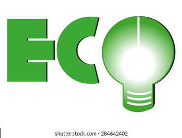 Eco green bulb, save energy concept.