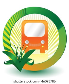 Eco Green Bus Sign