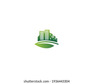 Eco Green City Logo abstract