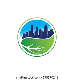 Eco Green City Logo Symbol