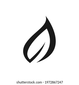 Eco green color leaf vector logo flat icon. Isolated leaves shapes on white background. Bio plant and tree floral forest concept design.  Isolated vector illustration on a blank background.
