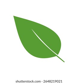 Icono plano del logotipo del Vector de la hoja del color verde de Eco. Icono de hoja verde