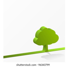Eco green design.Green tree line