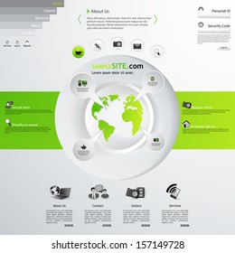 Eco green energy abstract web design 