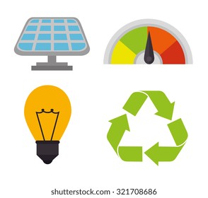 Eco green energy design, vector illustration eps10.