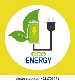 Eco green energy design, vector illustration eps10.