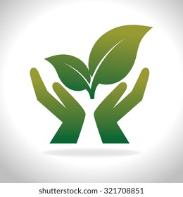 Eco green energy design, vector illustration eps10.