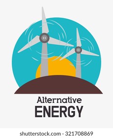 Eco green energy design, vector illustration eps10.