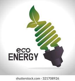 Eco green energy design, vector illustration eps10.