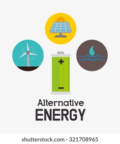 Eco green energy design, vector illustration eps10.
