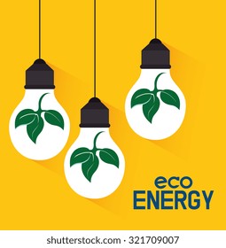 Eco green energy design, vector illustration eps10.