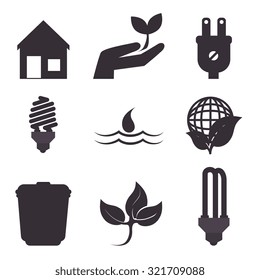 Eco green energy design, vector illustration eps10.