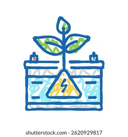eco green energy doodle icon sketch vector. eco green energy sign. isolated symbol illustration