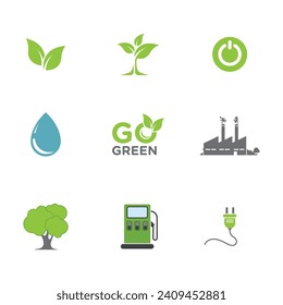 eco green energy  icon design illustration Template