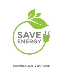 eco green energy  icon design illustration Template