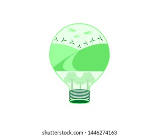 eco green energy light tree