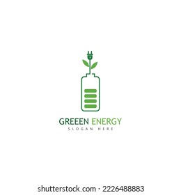 eco green energy logo design template