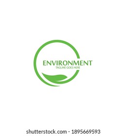 eco green environment logo vector icon illustration design 