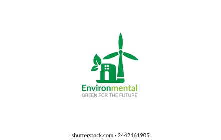 eco green environment logo vector icon illustration