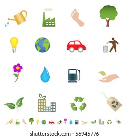 Eco and green environment symbols