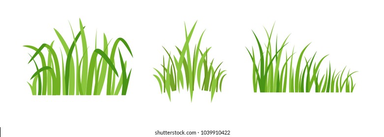 Eco green grass icons