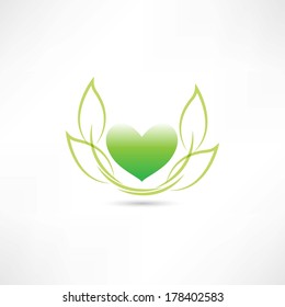 eco green heart