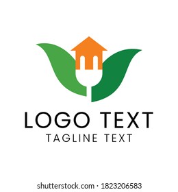 Eco green home logo design for business