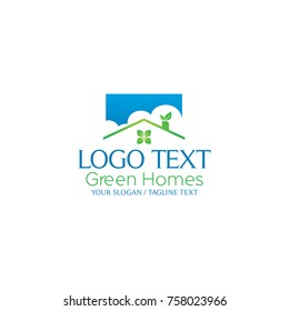eco green home vector logo company