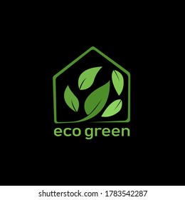 eco green house logo design