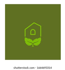 Eco Green House Logo and Icon. Concept design logo for building, city, real estate.