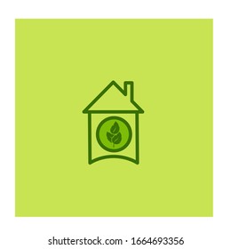 Eco Green House Logo and Icon. Concept design logo for building, city, real estate.