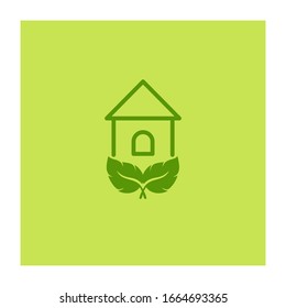 Eco Green House Logo and Icon. Concept design logo for building, city, real estate.
