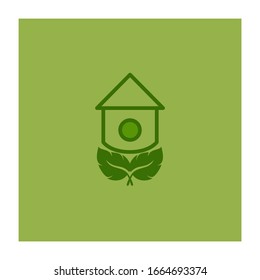 Eco Green House Logo and Icon. Concept design logo for building, city, real estate.