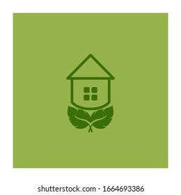 Eco Green House Logo and Icon. Concept design logo for building, city, real estate.