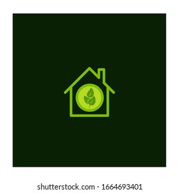 Eco Green House Logo and Icon. Concept design logo for building, city, real estate.