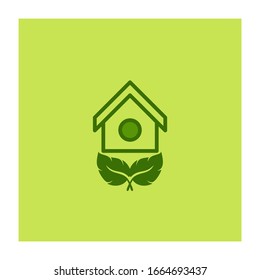 Eco Green House Logo and Icon. Concept design logo for building, city, real estate.