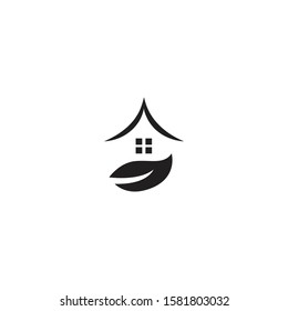 ECO green house logo vector design template with simple, unique and elegant styles
