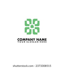 Eco green House logo vector, Brand Identity Logos design, modern logo, Logo Designs Vector Illustration Template