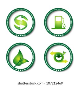 eco green icon / button