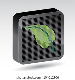 eco green icon / led button