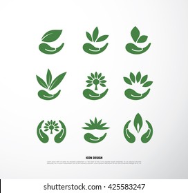 eco green icon set
