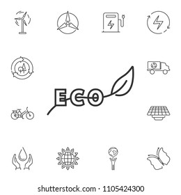 Eco green icon. Simple element illustration. Eco green symbol design from Ecology collection set. Can be used in web and mobile on white background